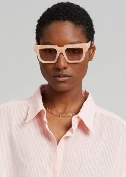 Gia Borghini Gia X RHW Sunnies - Peach Marble ACCESSORIES