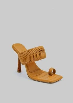 SHOES GIA X RHW Toe Ring Mule - Golden Brown