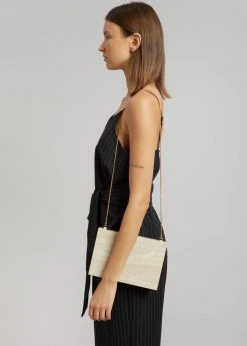 ACCESSORIES GIA X RHW Wooden Clutch - Travertino