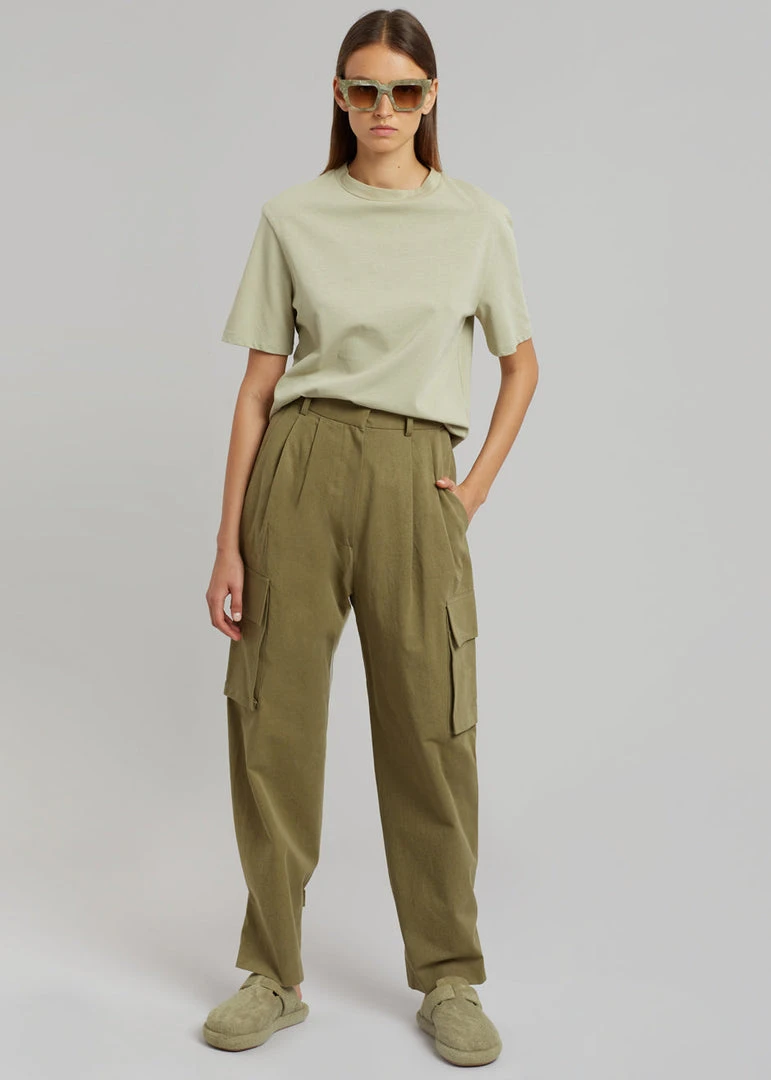 Blossom Gianna Cargo Pants - Olive