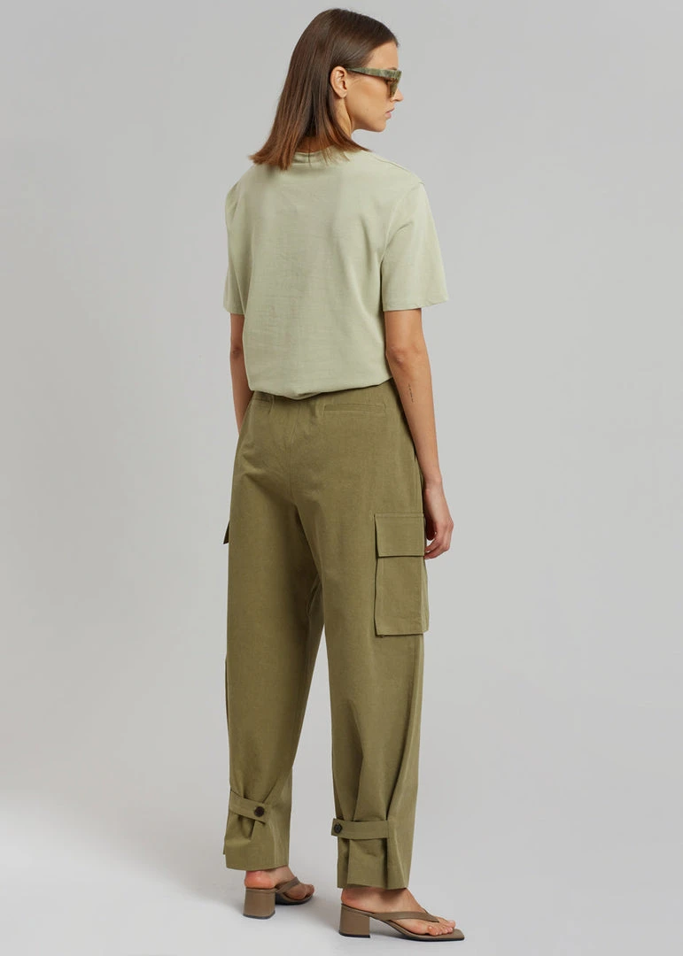 Blossom Gianna Cargo Pants - Olive