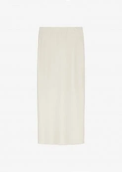 The Frankie Shop CLOTHING Gio Silky Midi Skirt - Custard