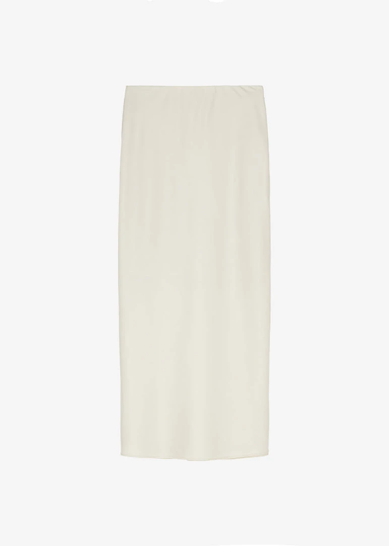 The Frankie Shop CLOTHING Gio Silky Midi Skirt - Custard