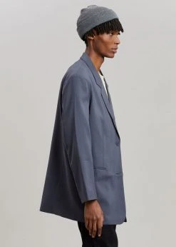 The Frankie Shop Notch Lapel Blazer - Graphite CLOTHING
