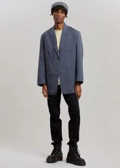 The Frankie Shop Notch Lapel Blazer - Graphite CLOTHING