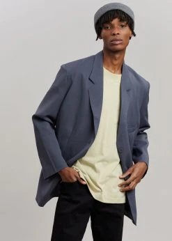 The Frankie Shop Notch Lapel Blazer - Graphite CLOTHING