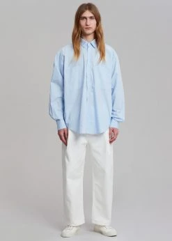 Hash Men Gus Oversized Shirt - Blue