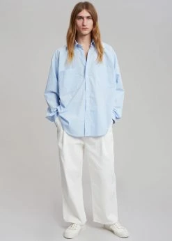 Hash Men Gus Oversized Shirt - Blue
