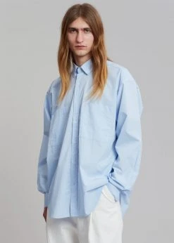 Hash Men Gus Oversized Shirt - Blue