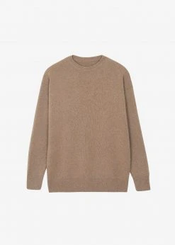 The Frankie Shop Hadrien Italian Recycled Cashmere Sweater - Taupe CLOTHING