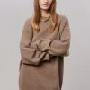 The Frankie Shop Hadrien Italian Recycled Cashmere Sweater - Taupe CLOTHING