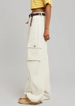 The Frankie Shop CLOTHING Hailey Oversized Cargo Pants - Beige