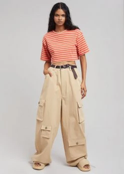 The Frankie Shop Hailey Oversized Cargo Pants - Tan CLOTHING