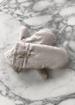 Cafe Noir Hal Puffy Mittens - Light Taupe ACCESSORIES