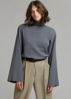 The Frankie Shop Hama Turtleneck - Charcoal CLOTHING