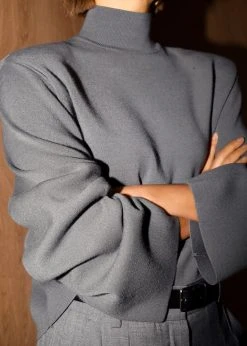 The Frankie Shop Hama Turtleneck - Charcoal CLOTHING