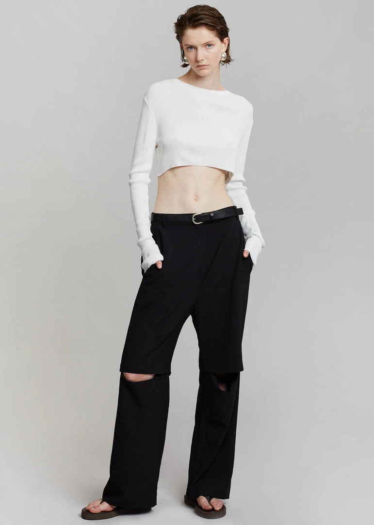 Blossom CLOTHING Hani Slit Pants - Black