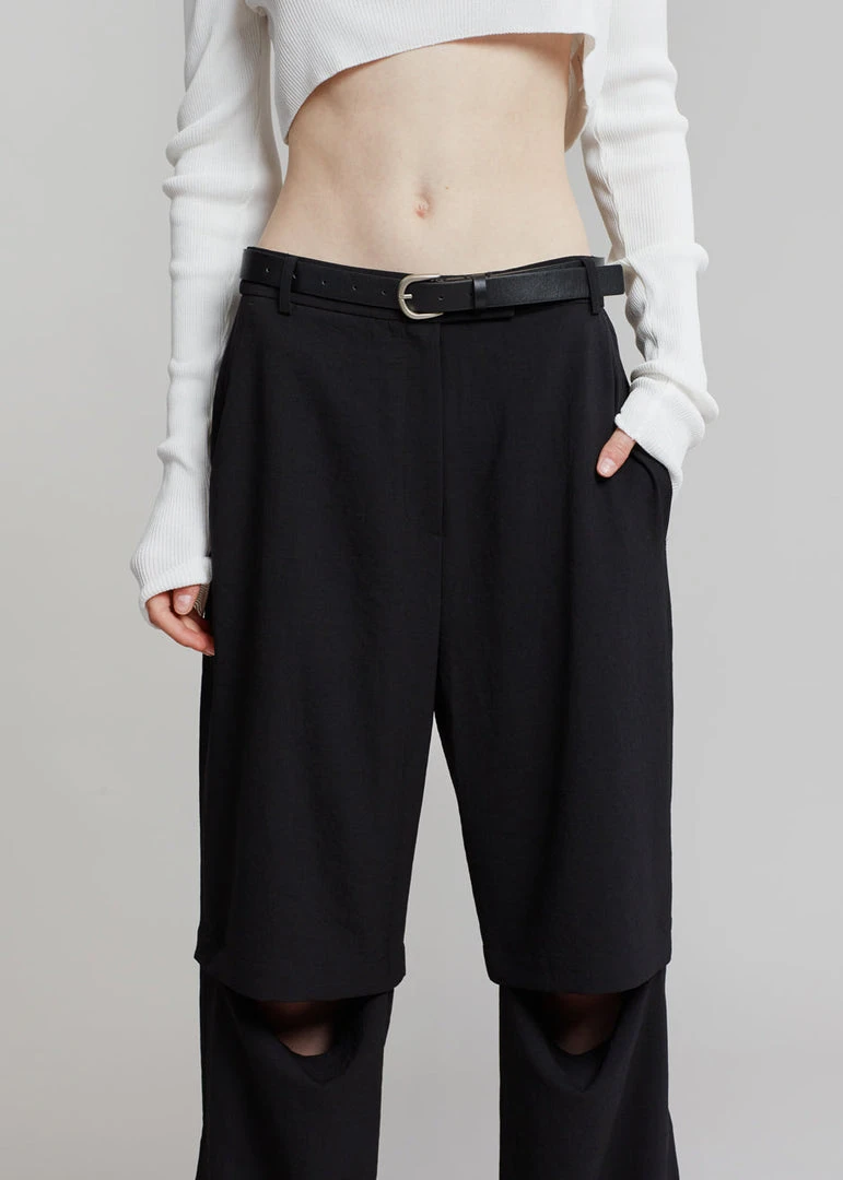 Blossom CLOTHING Hani Slit Pants - Black