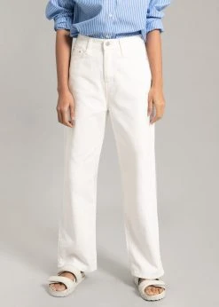 The Frankie Shop Hann Denim Pants - White CLOTHING