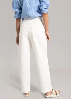 The Frankie Shop Hann Denim Pants - White CLOTHING