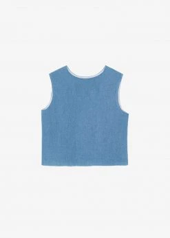 Siento Harper Vest - Medium Wash CLOTHING