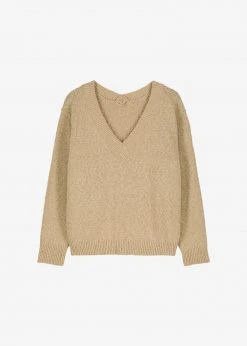 Paper Moon Hart V-Neck Sweater - Sahara