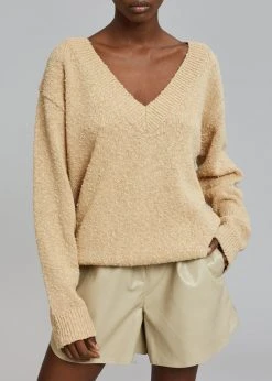Paper Moon Hart V-Neck Sweater - Sahara