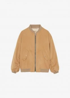 The Frankie Shop CLOTHING Hedy Bomber Jacket - Caramel