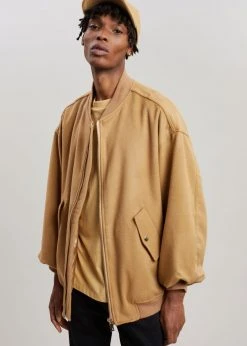 The Frankie Shop CLOTHING Hedy Bomber Jacket - Caramel