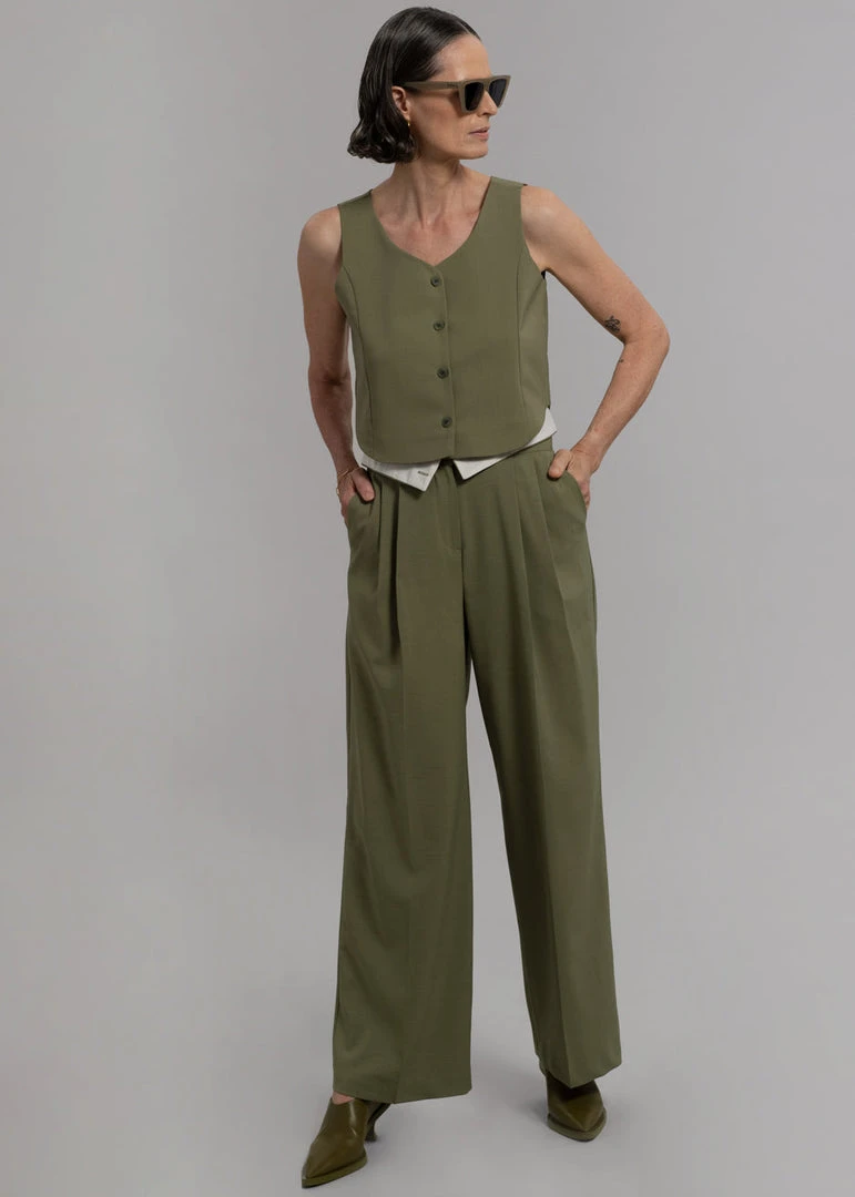 Beside You Holi Pants - Olive CLOTHING