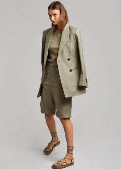 Ilio Smeraldo Géraldine Boublil Lace Up Flat Sandal - Kaki SHOES