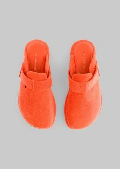 Ilio Smeraldo X TFS Terrycloth Chunky Clog - Orange SHOES