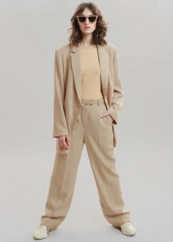 The Frankie Shop CLOTHING Isla Tailored Trousers - Natural