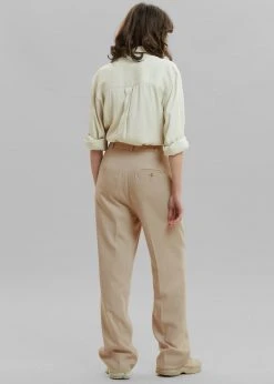 The Frankie Shop CLOTHING Isla Tailored Trousers - Natural