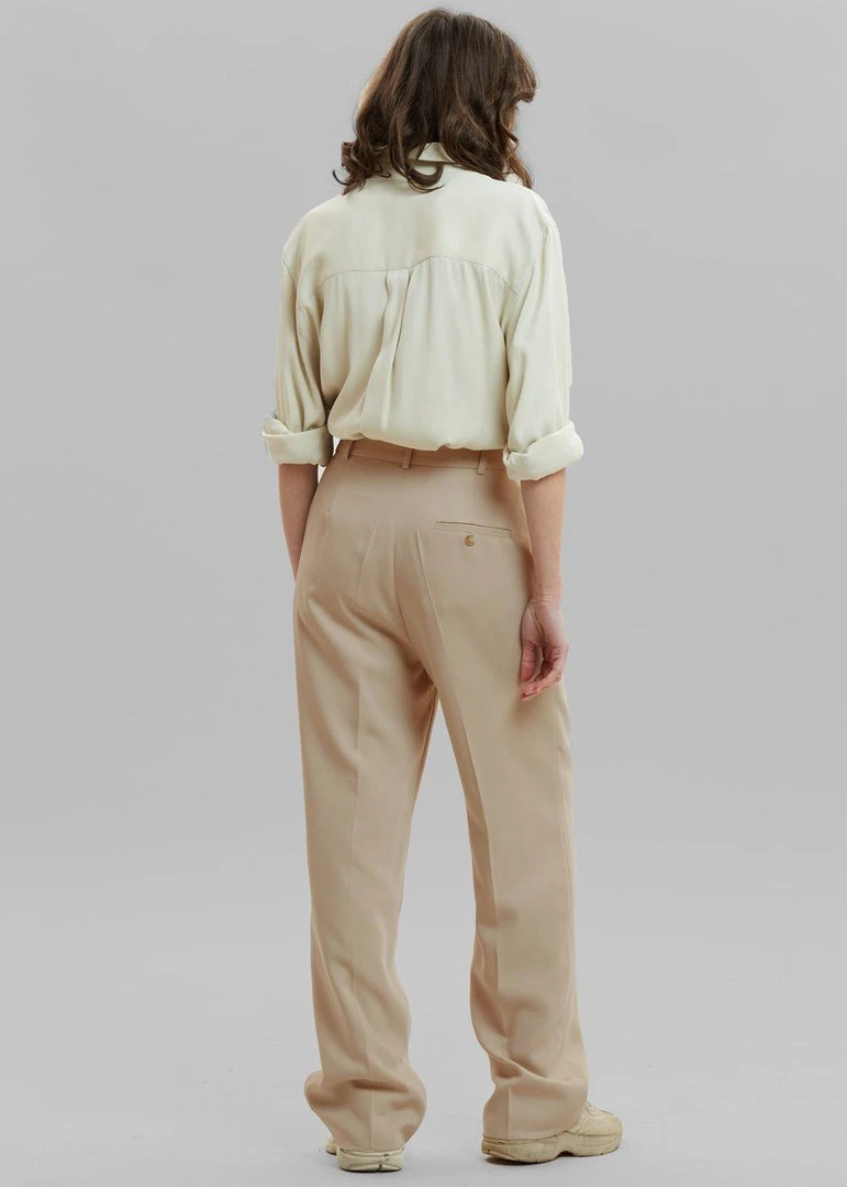 The Frankie Shop CLOTHING Isla Tailored Trousers - Natural