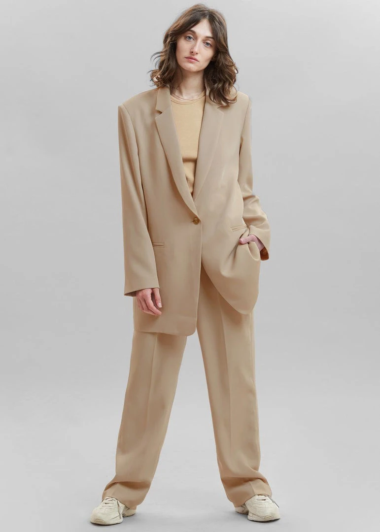 The Frankie Shop CLOTHING Isla Tailored Trousers - Natural