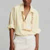 The Frankie Shop CLOTHING Isle Linen Mini Skirt - Oat Melange