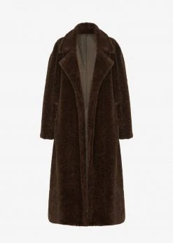 The Frankie Shop CLOTHING Jade Fuzzy Coat - Java