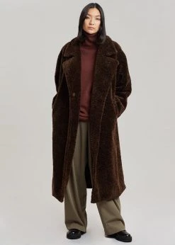 The Frankie Shop CLOTHING Jade Fuzzy Coat - Java