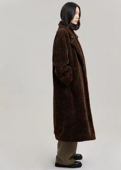 The Frankie Shop CLOTHING Jade Fuzzy Coat - Java