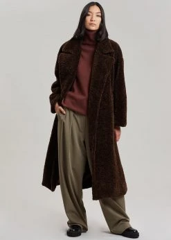 The Frankie Shop CLOTHING Jade Fuzzy Coat - Java