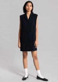 Inch Jahe Vest Dress - Navy