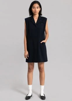 Inch Jahe Vest Dress - Navy