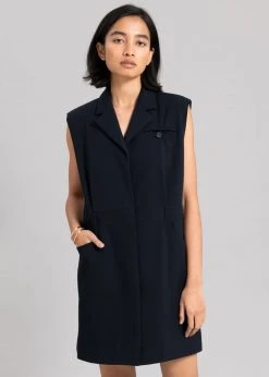 Inch Jahe Vest Dress - Navy