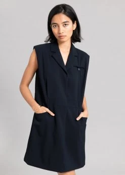 Inch Jahe Vest Dress - Navy