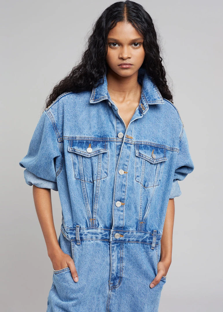 Paper Moon Jas Denim Jumpsuit - Dark Indigo CLOTHING