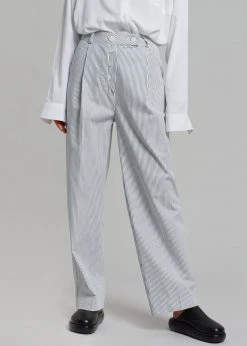 Beside You Jess Wide Pants - White Stripe CLOTHING