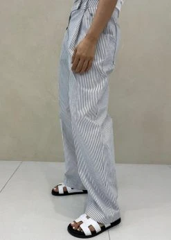 Beside You Jess Wide Pants - White Stripe CLOTHING