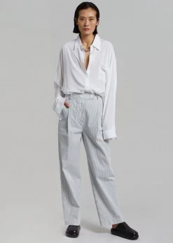 Beside You Jess Wide Pants - White Stripe CLOTHING