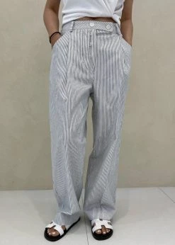 Beside You Jess Wide Pants - White Stripe CLOTHING